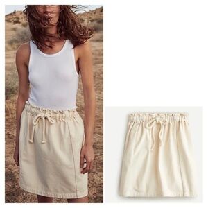 J. Crew tie waist pull-on khaki skirt 37137
